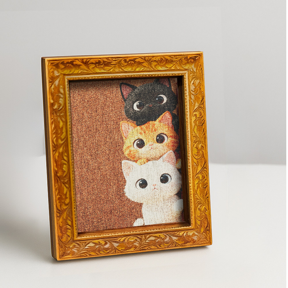 Kitchen Appliances In White - Cute Peeping Cat Wooden Fridge Magnet,