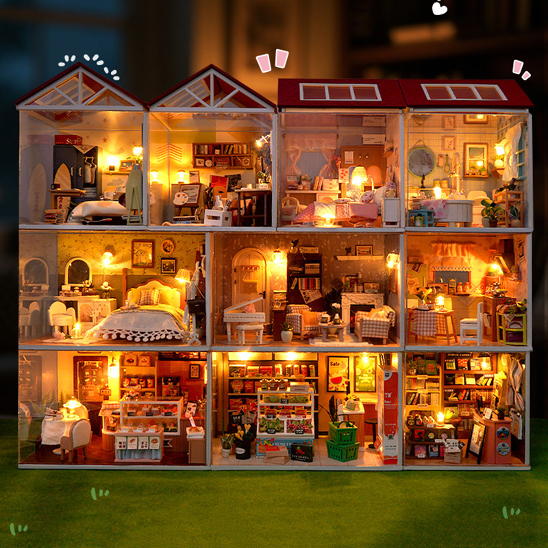 Kitchen Appliances Toys - DIY Wooden Dollhouse Mini Bedroom Kitchen