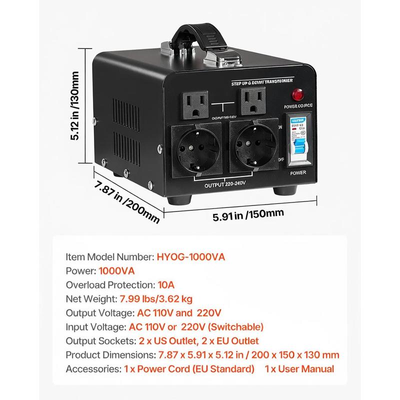 Power Voltage Changer 1000VA F - Kitchen Appliances Outlet のレビューと価格