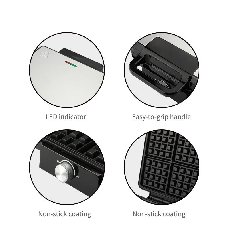 Reemix 4-Slice Belgian Mini Wa - Waffle Iron Belgian のレビューと価格