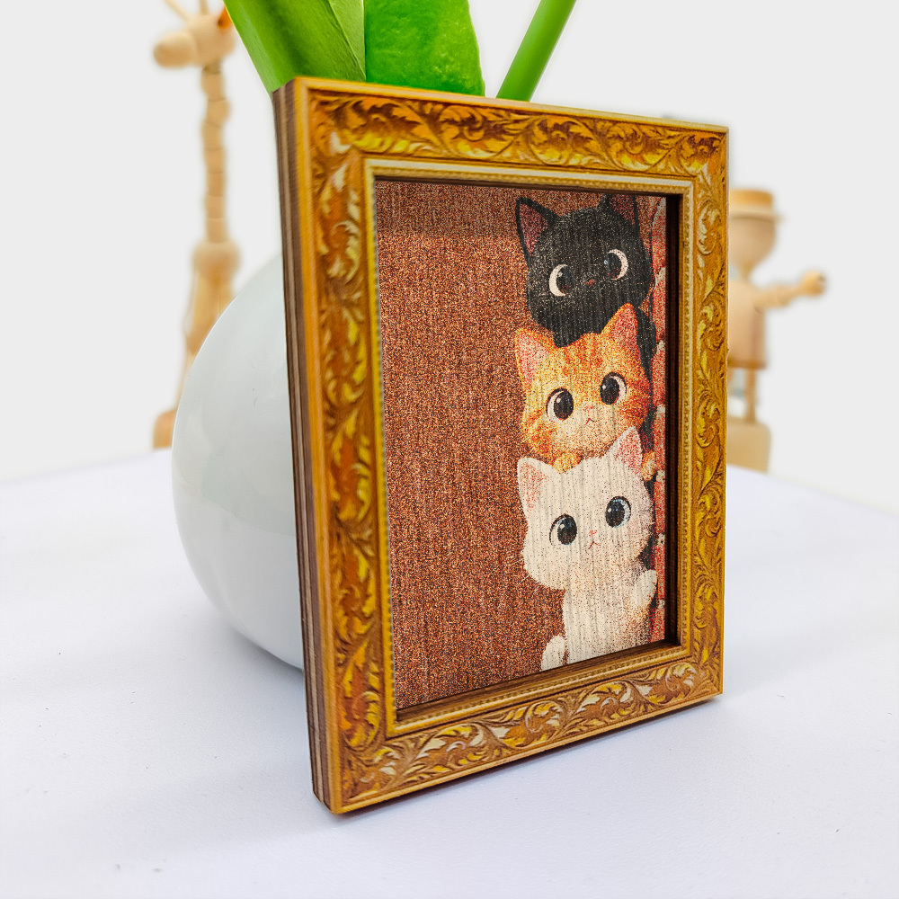 Cute Peeping Cat Wooden Fridge - Kitchen Appliances In White のレビューと価格