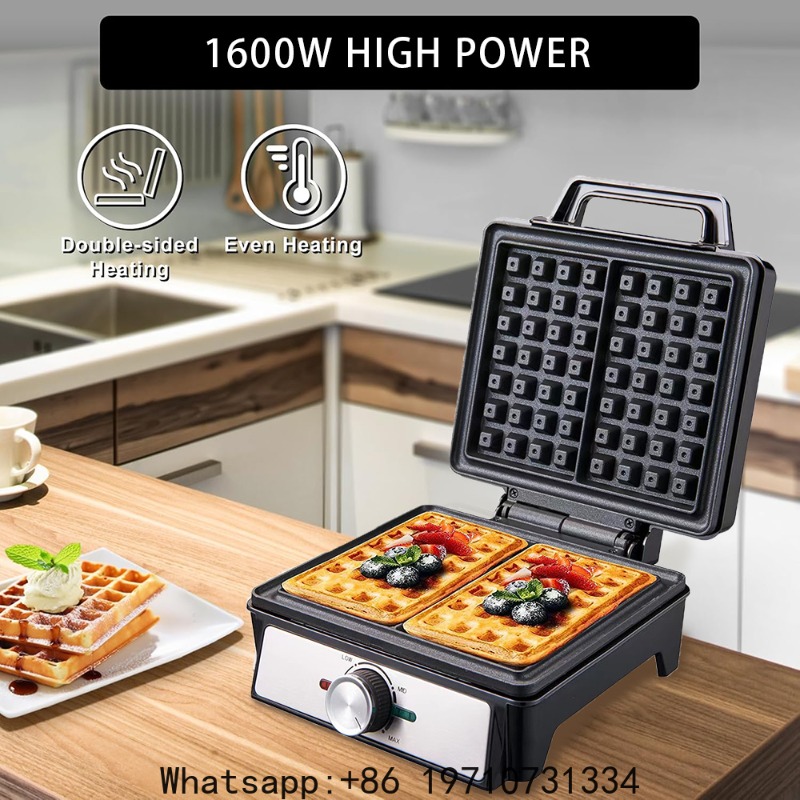 Waffles Maker 2 Slices Adjusta - Waffle Iron Belgian のレビューと価格