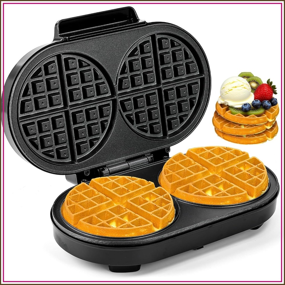 1200W Double Waffle Maker 6 In - Waffle Iron Belgian のレビューと価格