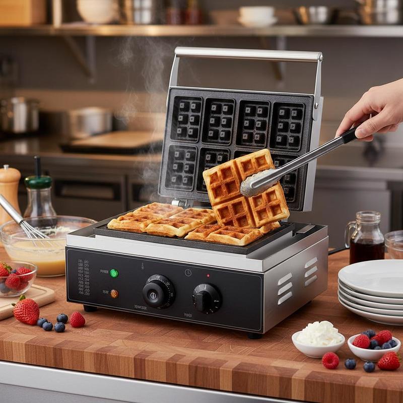Rectangle Waffle Baker Machine - Waffle Iron Belgian のレビューと価格