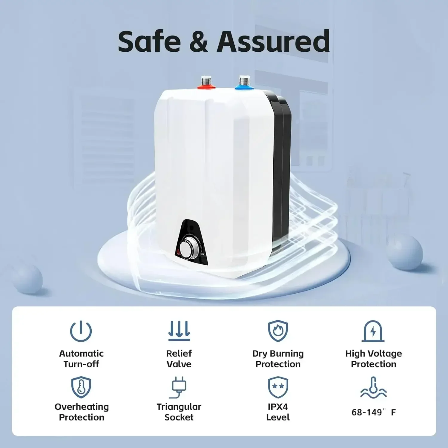 110V 1500W Instant Mini Hot Wa - Kitchen Appliances In White のレビューと価格