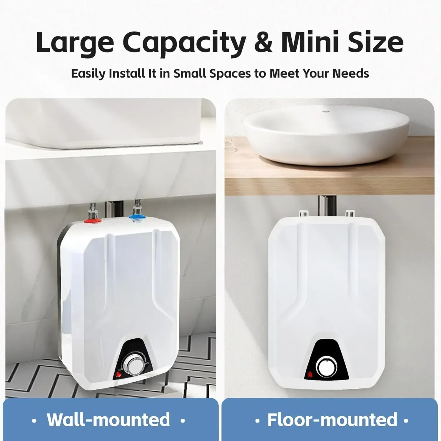 110V 1500W Instant Mini Hot Wa - Kitchen Appliances In White のレビューと価格