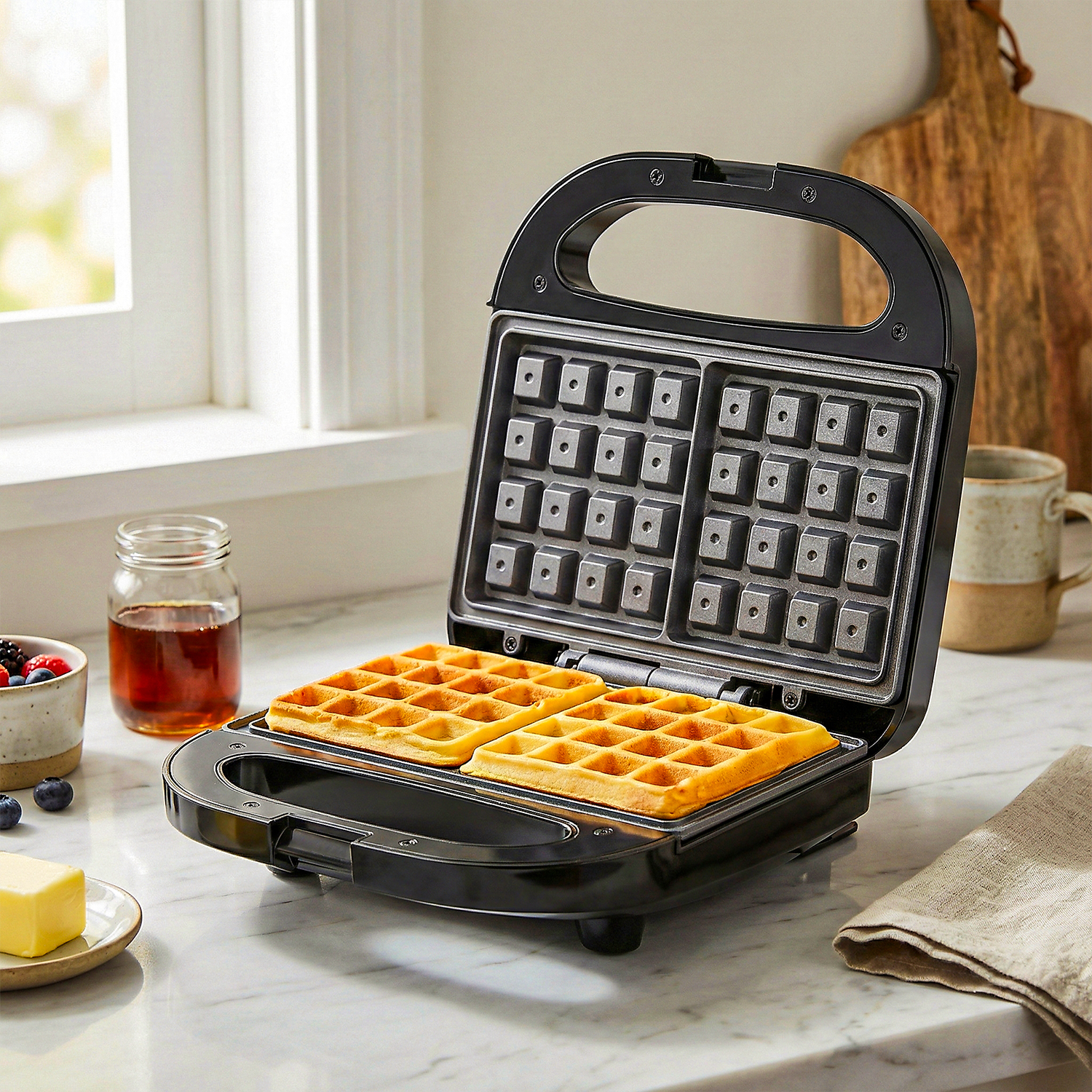 2-Slice Belgian Waffle Maker,  - Waffle Iron Belgian のレビューと価格