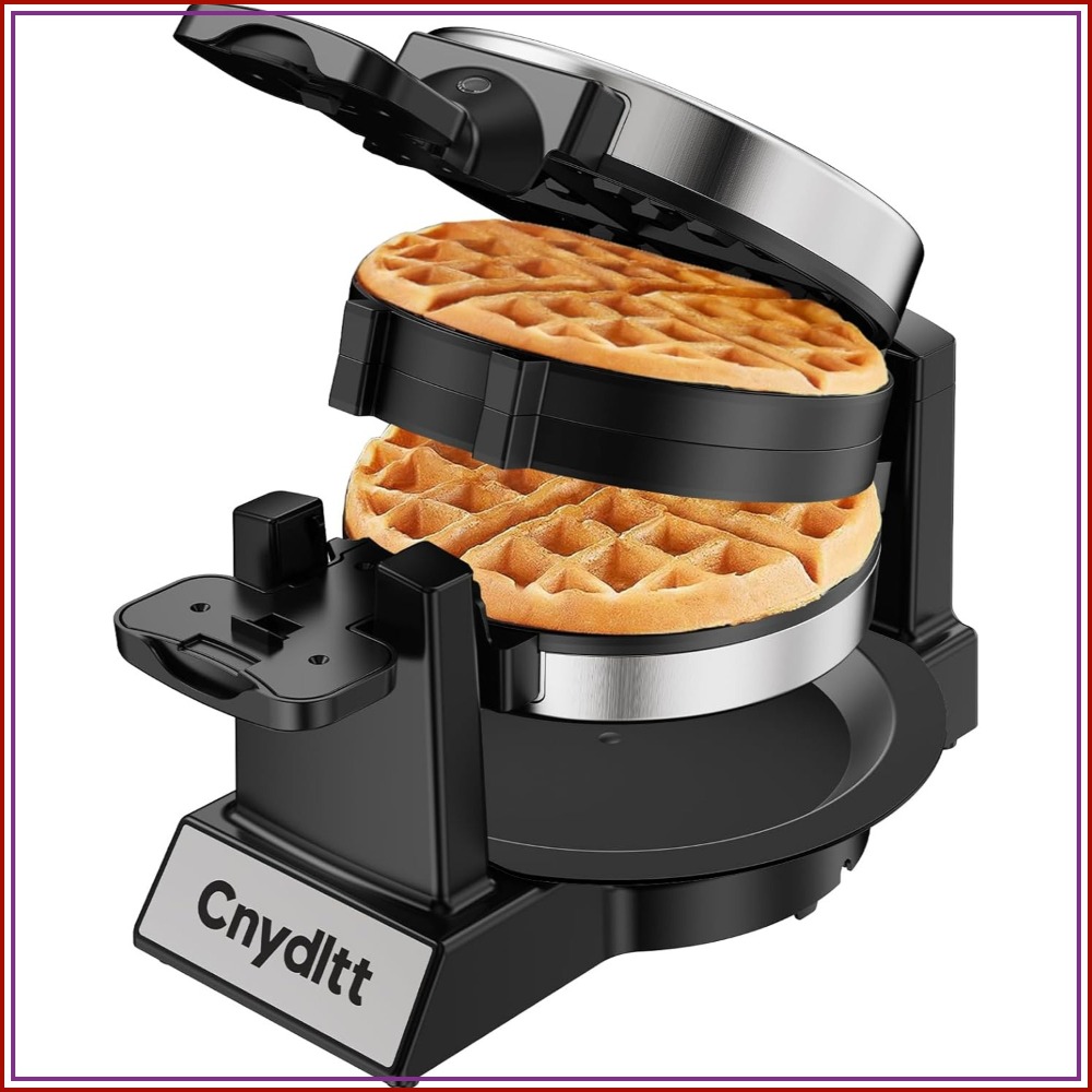 1400W Rotating Belgian Waffle  - Waffle Iron Belgian のレビューと価格