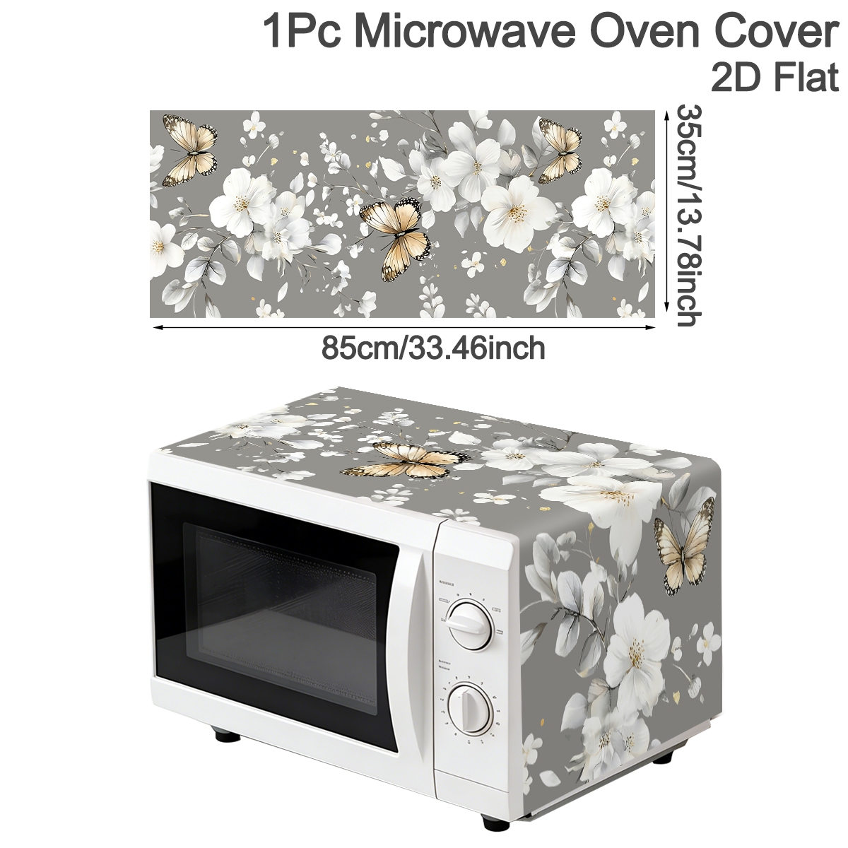 1pc  White Flower Microwave Du - Kitchen Appliances In White のレビューと価格