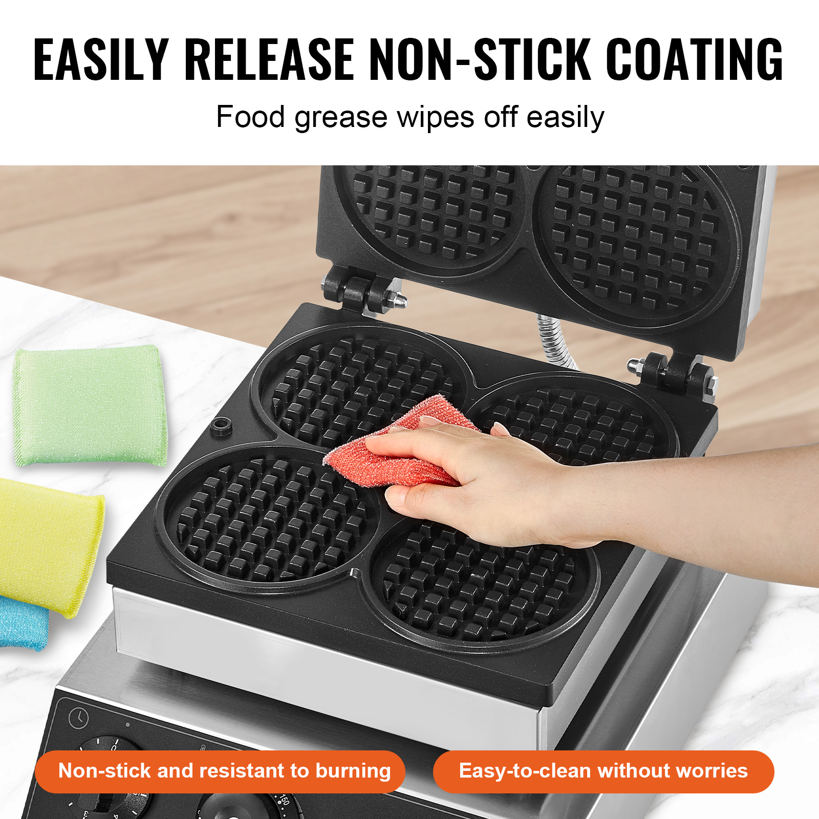 SucceBuy 4 PCS Commercial Waff - Waffle Iron Belgian のレビューと価格