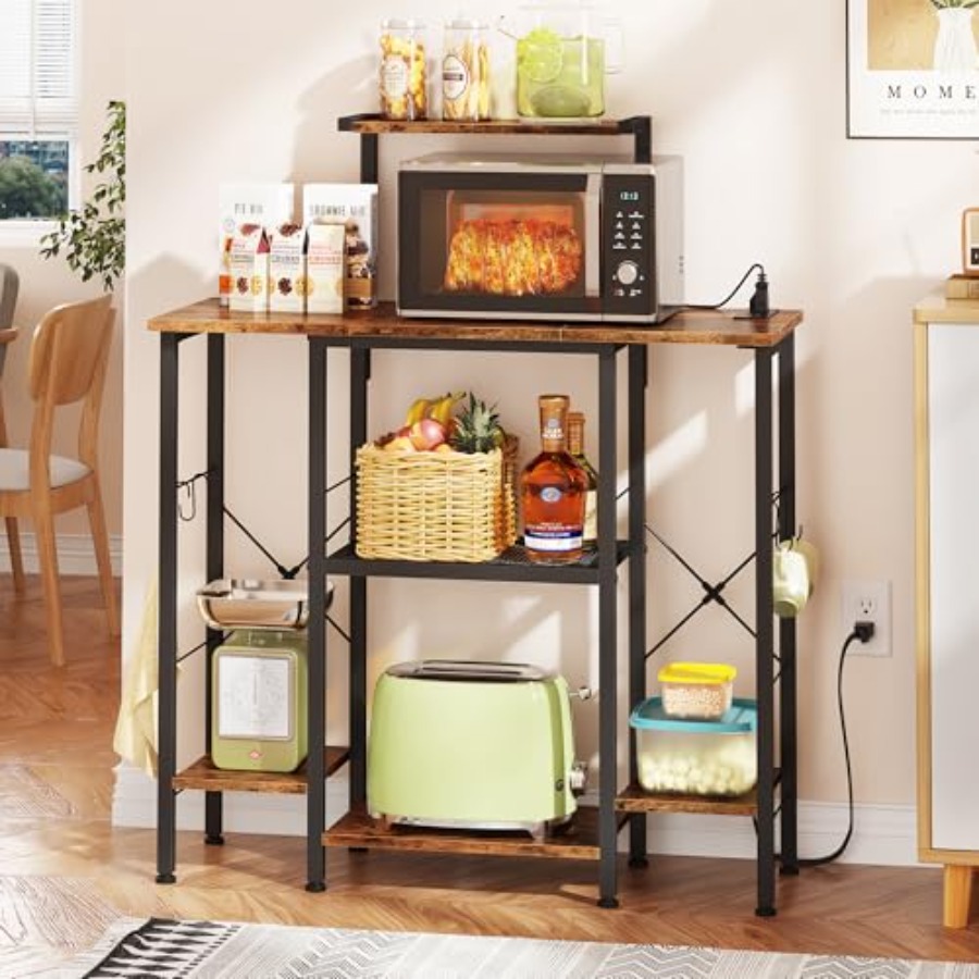 Bakers Rack with Power Outlet  - Kitchen Appliances Outlet のレビューと価格