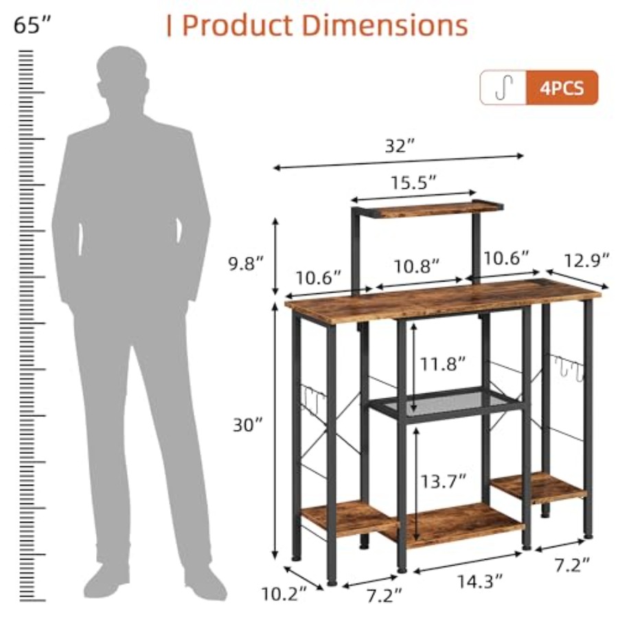 Bakers Rack with Power Outlet  - Kitchen Appliances Outlet のレビューと価格