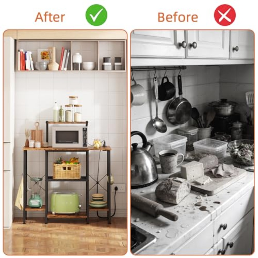 Bakers Rack with Power Outlet  - Kitchen Appliances Outlet のレビューと価格
