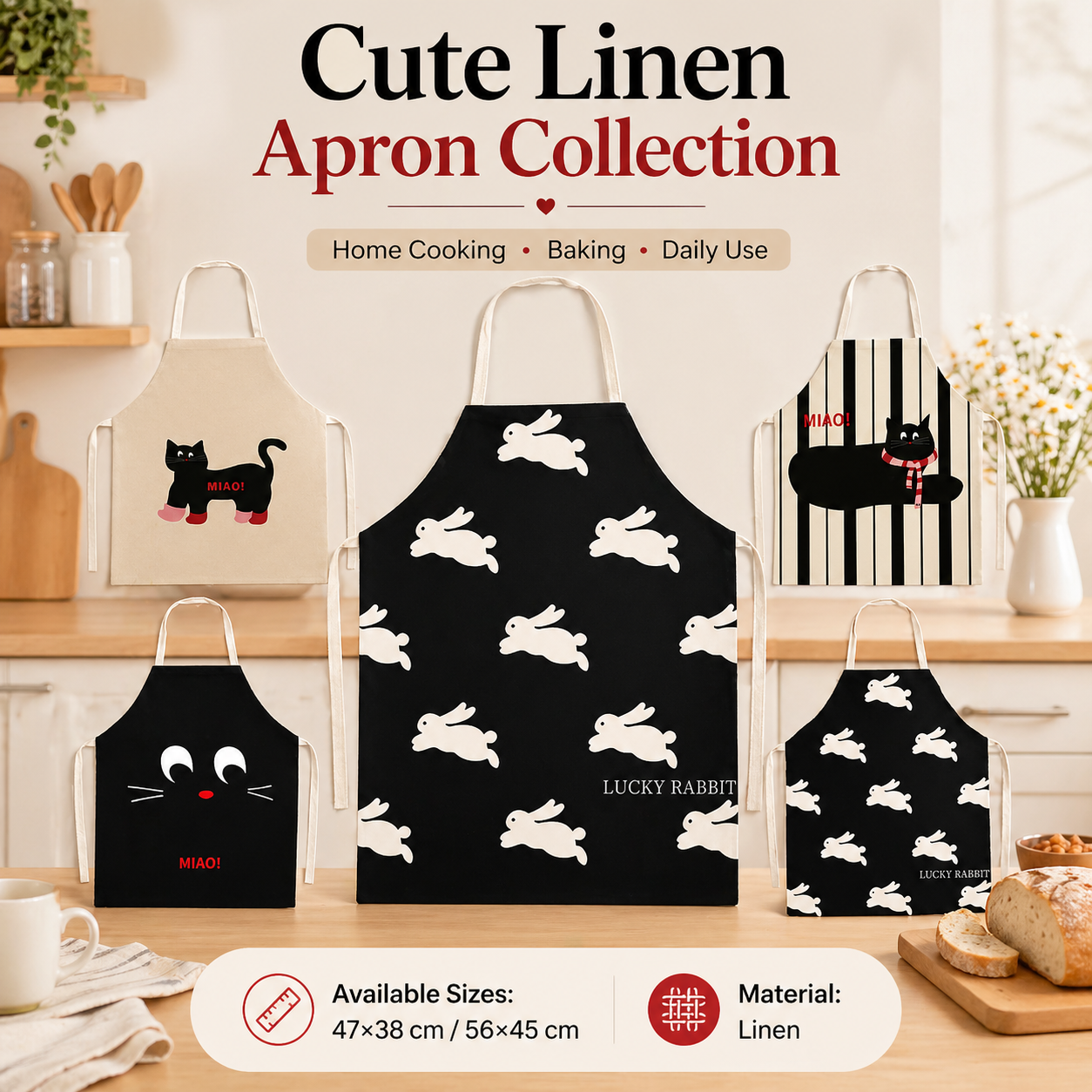 Cute Black Cat White Rabbit Li - Kitchen Appliances In White のレビューと価格