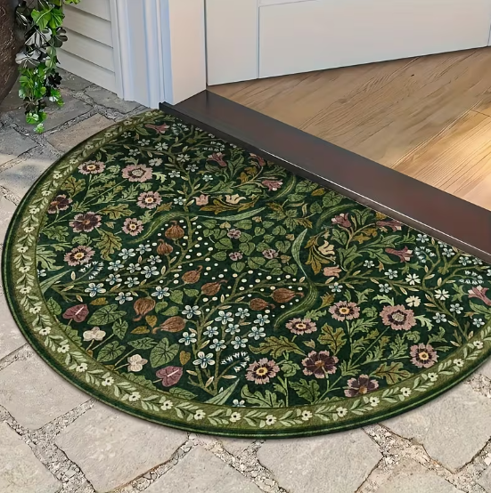 Bohemian Green Floral Semi-cir - Kitchen Appliances Green のレビューと価格