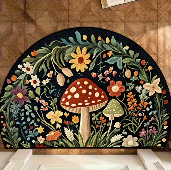 Bohemian Green Floral Semi-cir - Kitchen Appliances Green のレビューと価格