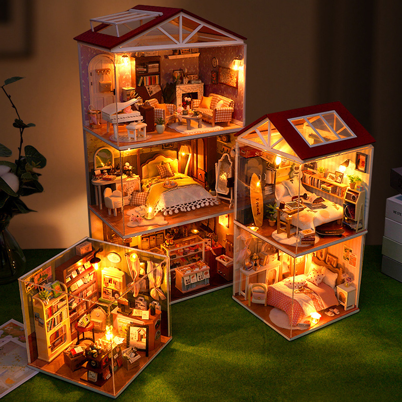 DIY Wooden Dollhouse Mini Bedr - Kitchen Appliances Toys のレビューと価格