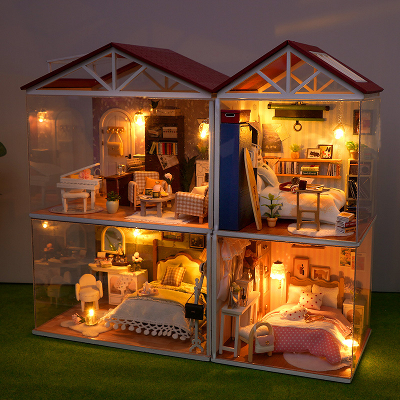 DIY Wooden Dollhouse Mini Bedr - Kitchen Appliances Toys のレビューと価格