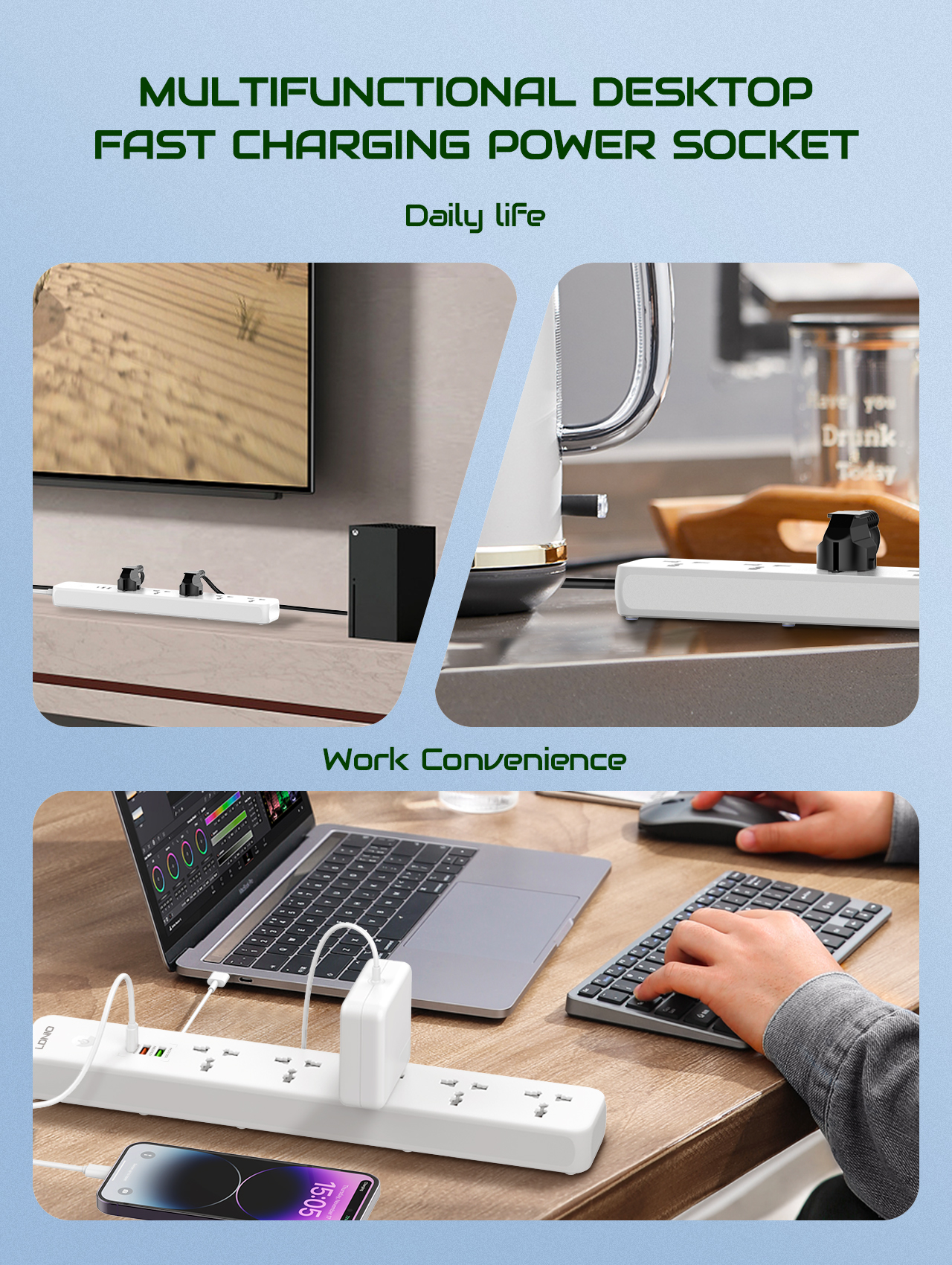 LDNIO 2500W Power Strip with 5 - Kitchen Appliances Uk のレビューと価格